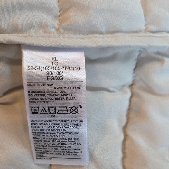GAP ColdControl Puffer Vest Men's Size XL Silver/Grey New With Tags - Picture 4 of 14